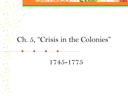 Ch 3 French and Indian War