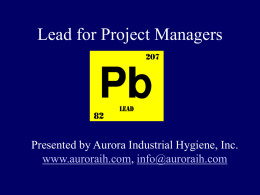 Lead Awareness