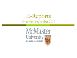 E-reports Sept 2010