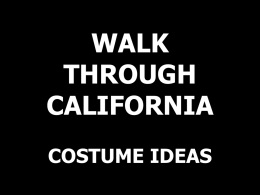 WALK THROUGH CALIFORNIA COSTUME IDEAS