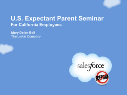Expectant Parent Seminar for CA Employees