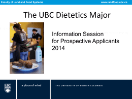 PPT slides - UBC Dietetics Major