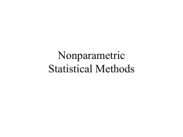 Nonparametric Statistical Procedures