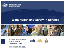 Work, Health & Safety in Defence