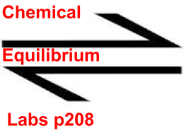 5.1 Chemical Equilibrium Lab Results Before Lab