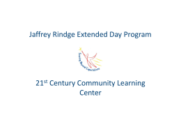 Jaffrey-Rindge Extended Day Program Update