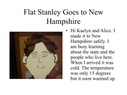New Hampshire Visit - Flat Stanley Project