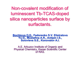 Non-covalent modification of luminescent Tb-TCAS