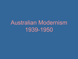 Aust Art History 1930 - 1950