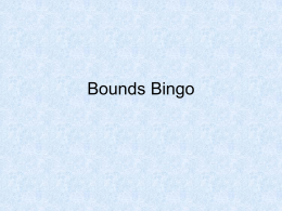 upper bound bingo