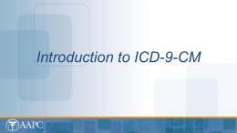 Introduction to ICD-9-CM