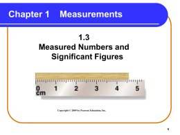 1_3 Measured Numbers and Significant Figures