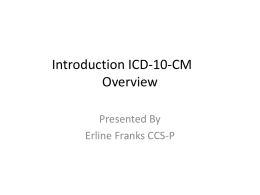 Introduction ICD-10