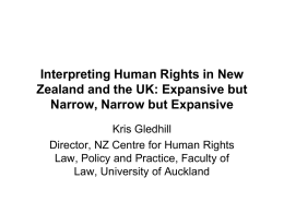 Interpreting Human Rights in New Zealand and the UK