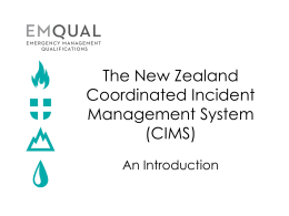 CIMS introduction - National Rural Fire Authority