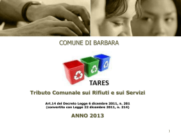 TARES - Comune di Barbara