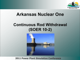 Arkansas Nuclear One Continuous Rod Withdrawal (SOER 10-2)