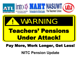 Pension Scheme (NITPS) - Ulster Teachers` Union