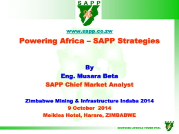 Beta Powering Africa _SAPP Generation Strategies_Zimbabwe