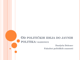 Od političkih ideja do javnih politika: radionice