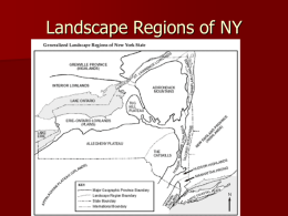 Landscape Regions of NY