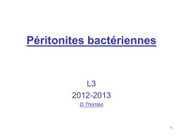 Péritonites bactériennes