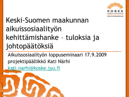 Keski-Suomen maakunnan aikuissosiaalityön