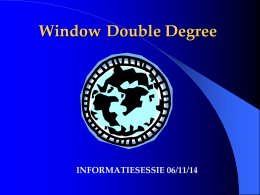 Double Degree - Flanders Knowledge Area