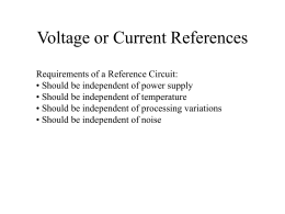 Voltage or Current References