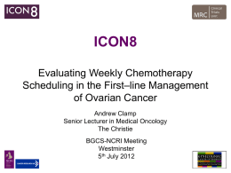 ICON8 British Gynaecological Cancer Society annual meeting slides