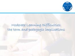 Moderate learning difficulties