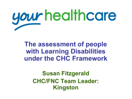 Assessing individuals with learning disabiliites for CHC