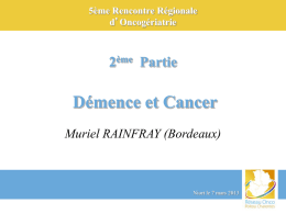 Démence et Cancer - Réseau Onco-Poitou