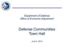 Defense Communities Town Hall