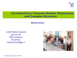 Ferroelectrics: Towards Smaller Dimensions and Complex Structures