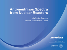 Anti-neutrino spectrum from nuclear reactors (Sonzogni)