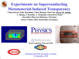 Why Superconducting Metamaterials?
