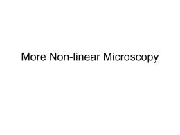 Lecture 9. Nonlinear microscopy II