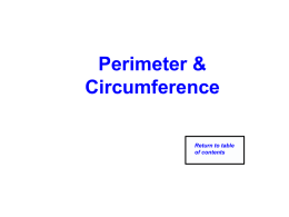 Finding Perimeter and Circumference