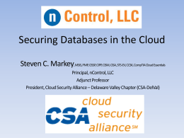 - Cloud Security Alliance