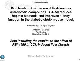 Oral treatment with PBI-4050, a novel first-in-class anti