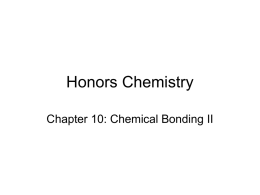 Honors Chemistry ch 10