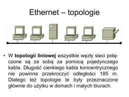 Ethernet – topologie