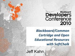 SoftChalk-Bb-DevCon-1 - EduGarage (Blackboard Developers