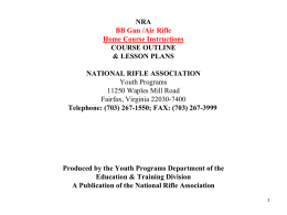 Basic Pistol Marksmanship - Youth Programs