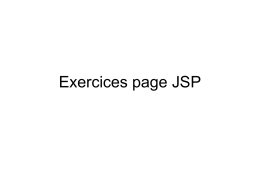 Exercices page JSP.
