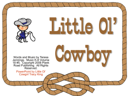 Little Ol` Cowboy - Bulletin Boards for the Music Classroom
