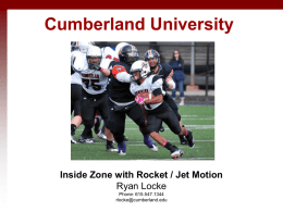 Cumberland University Inside Zone with Rocket
