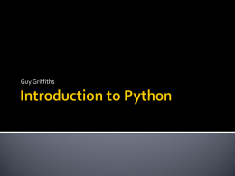 Introduction to Python - Reading e