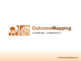 Introduction to Outcome Mapping slides